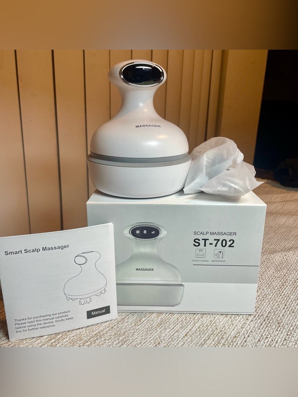 Scalp Massager ST-702 cordless waterproof rechargeable head massager